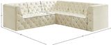 Tuft Soft Black Velvet Contemporary Modular Sectional with Deep Button Tufting for Any Space