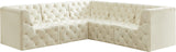 Tuft Soft Black Velvet Contemporary Modular Sectional with Deep Button Tufting for Any Space