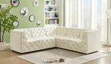 Tuft Soft Black Velvet Contemporary Modular Sectional with Deep Button Tufting for Any Space
