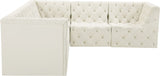 Tuft Soft Black Velvet Contemporary Modular Sectional with Deep Button Tufting for Any Space