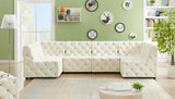 Tuft Soft Black Velvet Contemporary Modular Sectional with Deep Button Tufting for Any Space