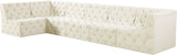Tuft Soft Black Velvet Contemporary Modular Sectional with Deep Button Tufting for Any Space
