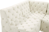 Tuft Soft Black Velvet Contemporary Modular Sectional with Deep Button Tufting for Any Space