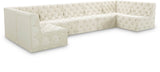 Tuft Soft Black Velvet Contemporary Modular Sectional with Deep Button Tufting for Any Space