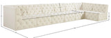 Tuft Soft Black Velvet Contemporary Modular Sectional with Deep Button Tufting for Any Space