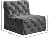Tuft Contemporary Armless Chair with Deep Button Tufting for Modern and Stylish Living Spaces