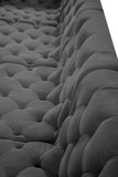 Tuft Velvet Modular Sectional Sofa - Deep Button Tufting, Soft Black Velvet, Infinite Configurations