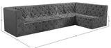 Tuft Velvet Modular Sectional Sofa - Deep Button Tufting, Soft Black Velvet, Infinite Configurations