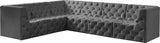 Tuft Velvet Modular Sectional Sofa - Deep Button Tufting, Soft Black Velvet, Infinite Configurations