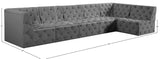 Tuft Velvet Modular Sectional Sofa - Deep Button Tufting, Soft Black Velvet, Infinite Configurations