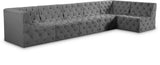 Tuft Velvet Modular Sectional Sofa - Deep Button Tufting, Soft Black Velvet, Infinite Configurations
