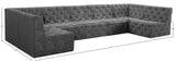 Tuft Velvet Modular Sectional Sofa - Deep Button Tufting, Soft Black Velvet, Infinite Configurations