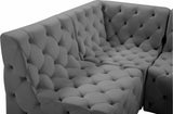 Tuft Velvet Modular Sectional Sofa - Deep Button Tufting, Soft Black Velvet, Infinite Configurations