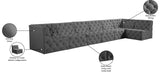 Tuft Velvet Modular Sectional Sofa - Deep Button Tufting, Soft Black Velvet, Infinite Configurations
