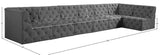 Tuft Velvet Modular Sectional Sofa - Deep Button Tufting, Soft Black Velvet, Infinite Configurations