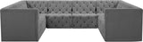 Tuft Velvet Modular Sectional Sofa - Deep Button Tufting, Soft Black Velvet, Infinite Configurations