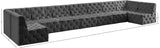 Tuft Velvet Modular Sectional Sofa - Deep Button Tufting, Soft Black Velvet, Infinite Configurations
