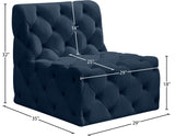 Tuft Contemporary Armless Chair with Deep Button Tufting for Modern and Stylish Living Spaces