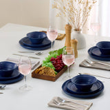 Kook Navy Ceramic Dinnerware Set, 12-Piece