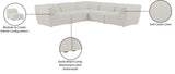 Miramar Modular Sectional: Luxurious Cream Linen Upholstery for Ultimate Comfort and Style