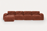 MYLO 140" 4-Seater Sofa with 1 Ottoman
