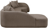 Rita 3-Piece Sectional Sofa - Cozy Fabric Living Room Furniture for Movie Nights and Relaxation