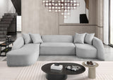 Rita 3-Piece Sectional Sofa - Cozy Fabric Living Room Furniture for Movie Nights and Relaxation