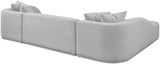 Rita 3-Piece Sectional Sofa - Cozy Fabric Living Room Furniture for Movie Nights and Relaxation