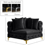 Tremblay Contemporary Corner Chair with Deep Button Tufting and Modular Design for Modern Spaces
