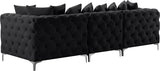 Tremblay Modular Sofa with Luxurious Velvet, Deep Button Tufting & Customizable Gold Chrome Legs