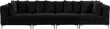 Tremblay Modular Sofa with Luxurious Velvet, Deep Button Tufting & Customizable Gold Chrome Legs