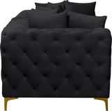 Tremblay Modular Sofa with Luxurious Velvet, Deep Button Tufting & Customizable Gold Chrome Legs