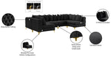 Tremblay Velvet Modular Sectional Sofa - Stylish Deep Button Tufting & Gold Chrome Legs Included