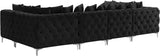Tremblay Velvet Modular Sectional Sofa - Stylish Deep Button Tufting & Gold Chrome Legs Included