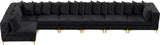 Tremblay Velvet Modular Sectional Sofa - Stylish Deep Button Tufting & Gold Chrome Legs Included