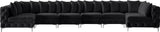 Tremblay Velvet Modular Sectional Sofa - Stylish Deep Button Tufting & Gold Chrome Legs Included