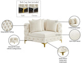 Tremblay Contemporary Corner Chair with Deep Button Tufting and Modular Design for Modern Spaces