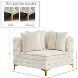 Tremblay Contemporary Corner Chair with Deep Button Tufting and Modular Design for Modern Spaces
