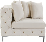 Tremblay Contemporary Corner Chair with Deep Button Tufting and Modular Design for Modern Spaces