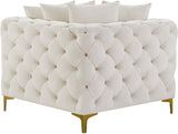 Tremblay Contemporary Corner Chair with Deep Button Tufting and Modular Design for Modern Spaces