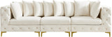 Tremblay Modular Sofa with Luxurious Velvet, Deep Button Tufting & Customizable Gold Chrome Legs