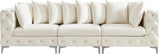 Tremblay Modular Sofa with Luxurious Velvet, Deep Button Tufting & Customizable Gold Chrome Legs