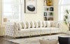 Tremblay Modular Sofa with Luxurious Velvet, Deep Button Tufting & Customizable Gold Chrome Legs