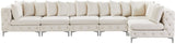 Tremblay Velvet Modular Sectional Sofa with Deep Button Tufting and Stylish Gold & Chrome Legs
