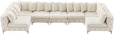Tremblay Velvet Modular Sectional Sofa with Deep Button Tufting and Stylish Gold & Chrome Legs