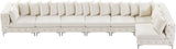 Tremblay Velvet Modular Sectional Sofa with Deep Button Tufting and Stylish Gold & Chrome Legs