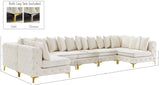 Tremblay Velvet Modular Sectional Sofa with Deep Button Tufting and Stylish Gold & Chrome Legs
