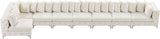 Tremblay Velvet Modular Sectional Sofa with Deep Button Tufting and Stylish Gold & Chrome Legs