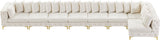 Tremblay Velvet Modular Sectional Sofa with Deep Button Tufting and Stylish Gold & Chrome Legs