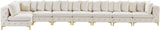 Tremblay Velvet Modular Sectional Sofa with Deep Button Tufting and Stylish Gold & Chrome Legs
